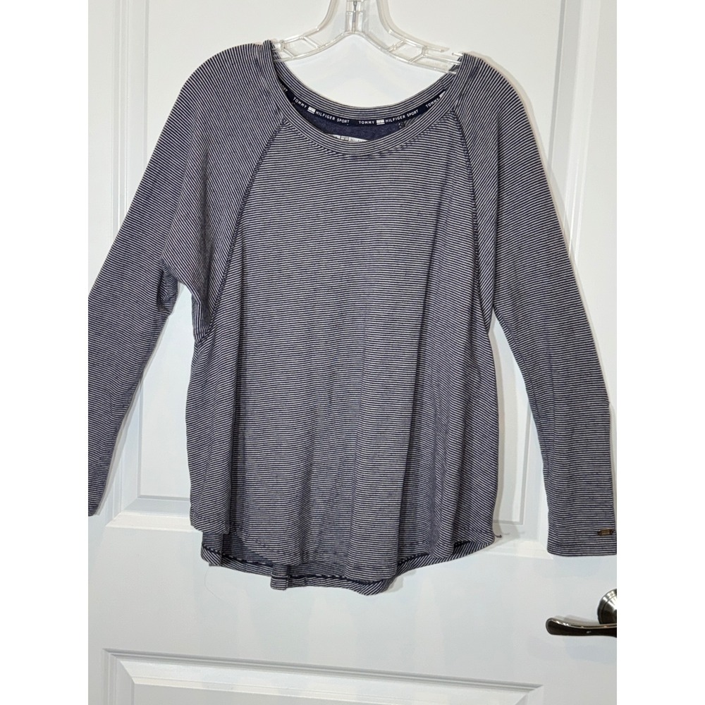 Tommy Hilfiger Sport Striped Long Sleeve Raglan Top Women's Size S‎ P